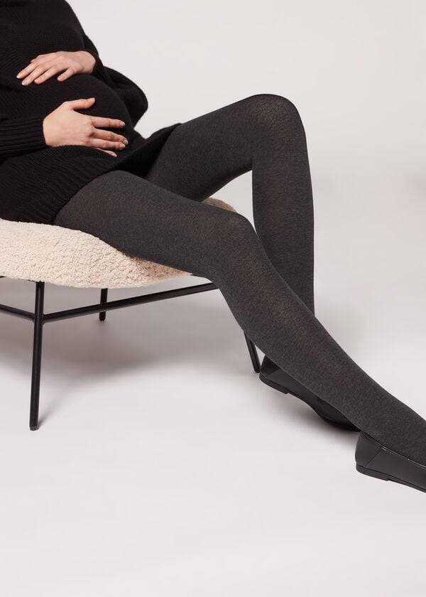 Collants Calzedonia Maternity with Cashmere Opaque Feminino Cinzentas | PT3141DN