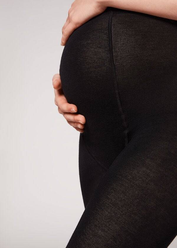 Collants Calzedonia Maternity with Cashmere Feminino Pretas | PT3184CE