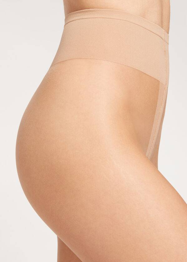 Collants Calzedonia Premium Matt Second Skin 15 Denier Sheer Feminino Bege | PT2958OR