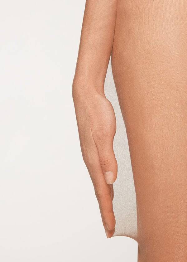 Collants Calzedonia Premium Matt Second Skin 15 Denier Sheer Feminino Marrom | PT2964EX