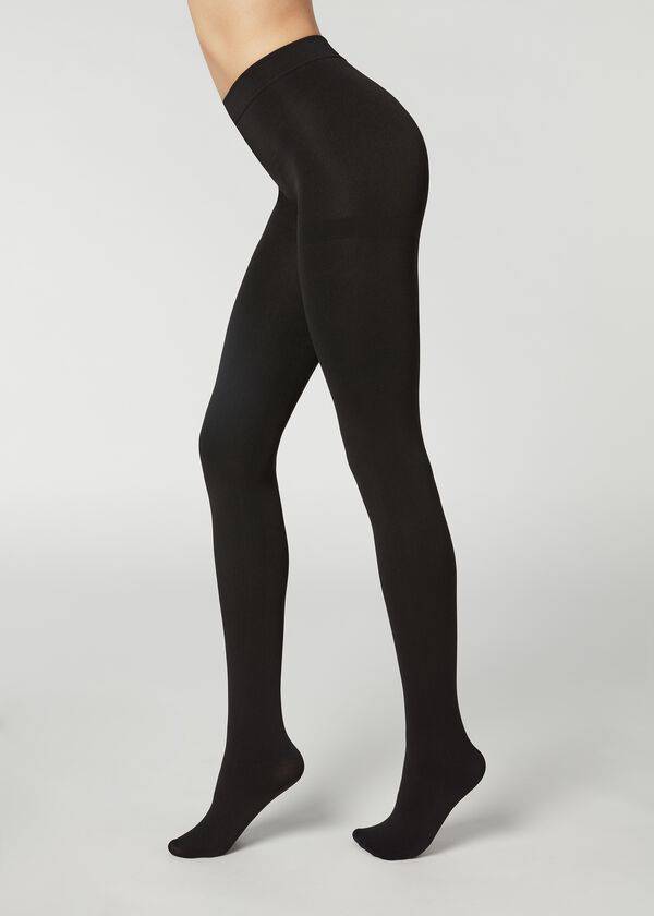 Collants Calzedonia Thermal Super Opaque Feminino Pretas | PT3121GL