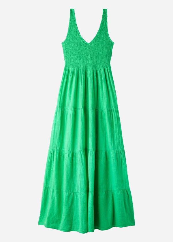 Cover Ups Calzedonia Long Vestidos with Ruffled Skirt Feminino Verdes | PT2090DN