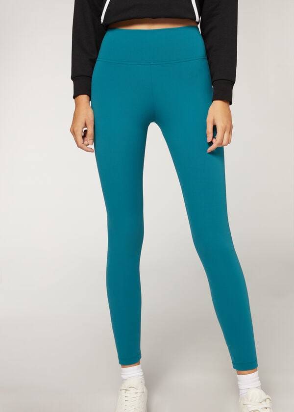 Leggings Calzedonia Active Feminino Azuis | PT1572GL