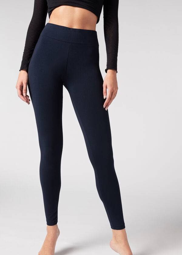 Leggings Calzedonia Algodão Feminino Azuis | PT1553CE