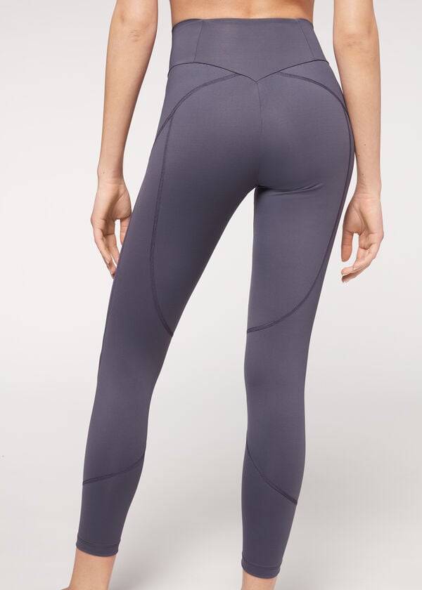 Leggings Calzedonia Performance Atléticos Feminino Azul Marinho | PT1521HK