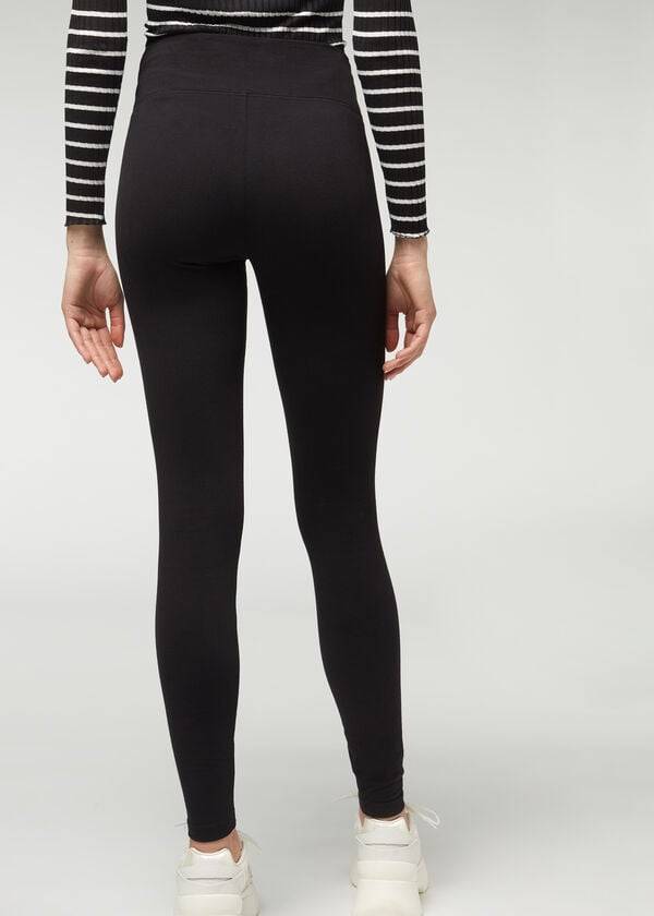 Leggings Calzedonia Thermal Feminino Pretas | PT1494GL