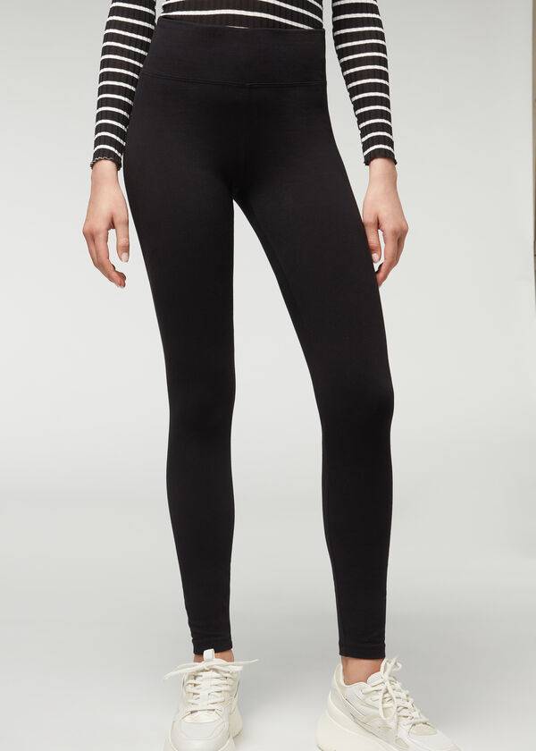 Leggings Calzedonia Thermal Feminino Pretas | PT1494GL