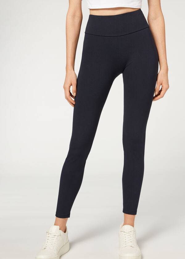 Leggings Calzedonia Total Shaper Feminino Azuis | PT1488OR