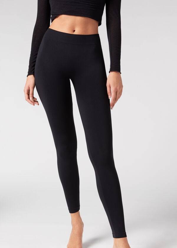 Leggings Calzedonia Ultra-Opaque Microfiber Feminino Pretas | PT1482EX