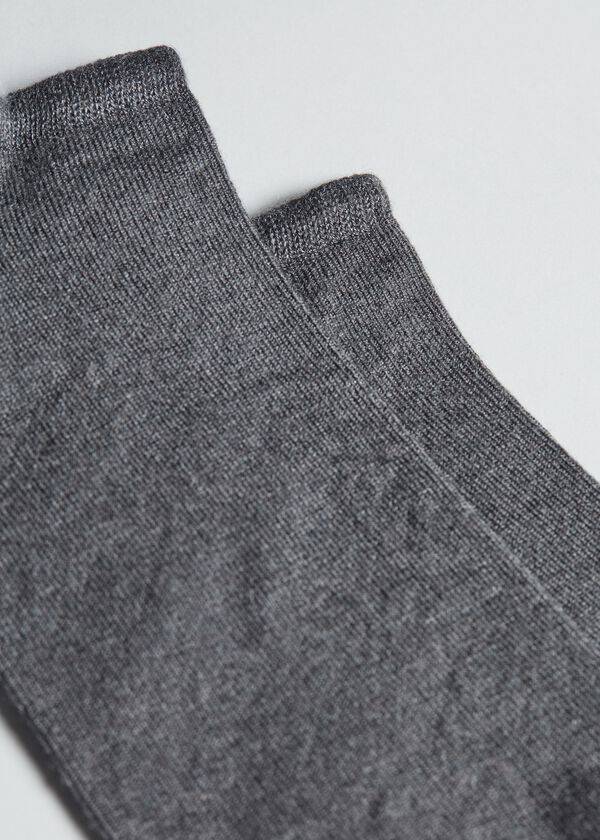 Meias Calzedonia Cashmere Blend No-Show Masculino Cinzentas | PT1309SO