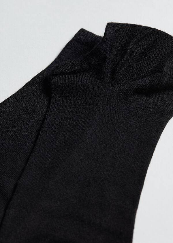 Meias Calzedonia Cashmere Blend No-Show Feminino Pretas | PT1925RW