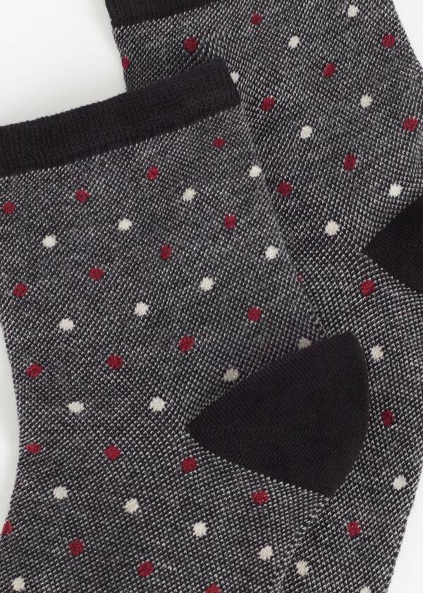 Meias Calzedonia Dot-Pattern Curta Feminino Pretas | PT1762VD