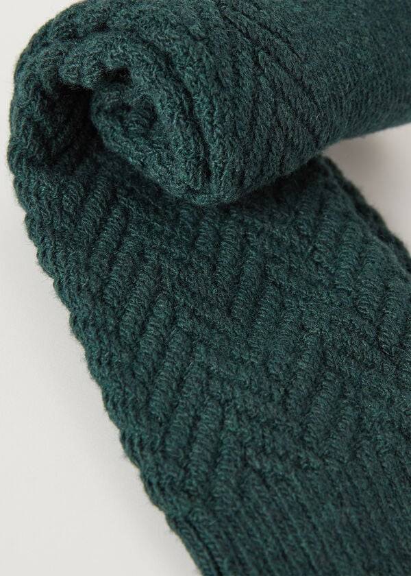 Meias Calzedonia Herringbone Cashmere Curta Feminino Verdes | PT1746UT