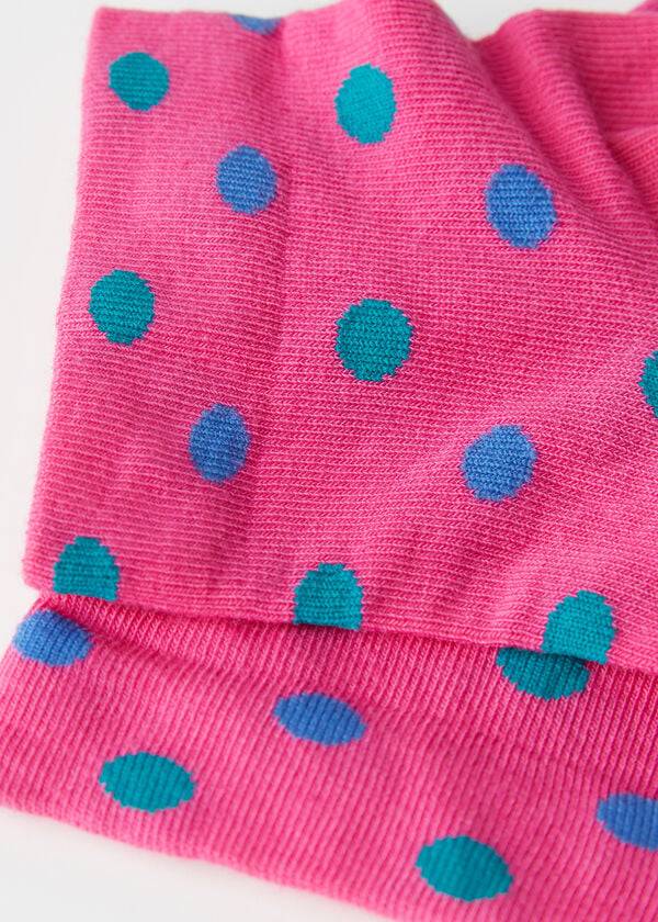 Meias Calzedonia Polka Dot Pattern Curta Feminino Rosa | PT1721IS