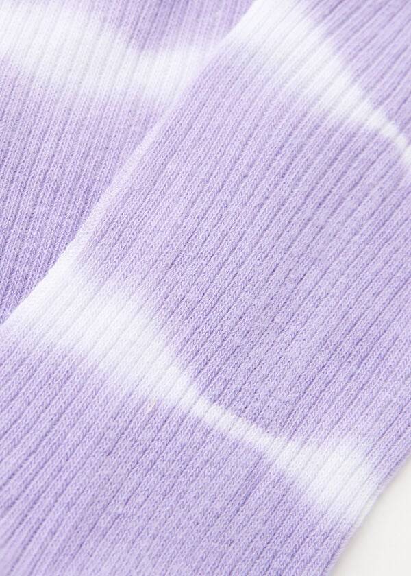 Meias Calzedonia Tie Dye Patterned Curta Feminino Roxo | PT1638EX