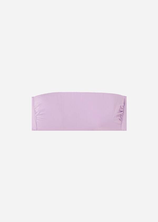 Tops De Biquíni Calzedonia Acolchoado Bandeau Indonesia Eco Strapless Feminino Roxo | PT2383XF