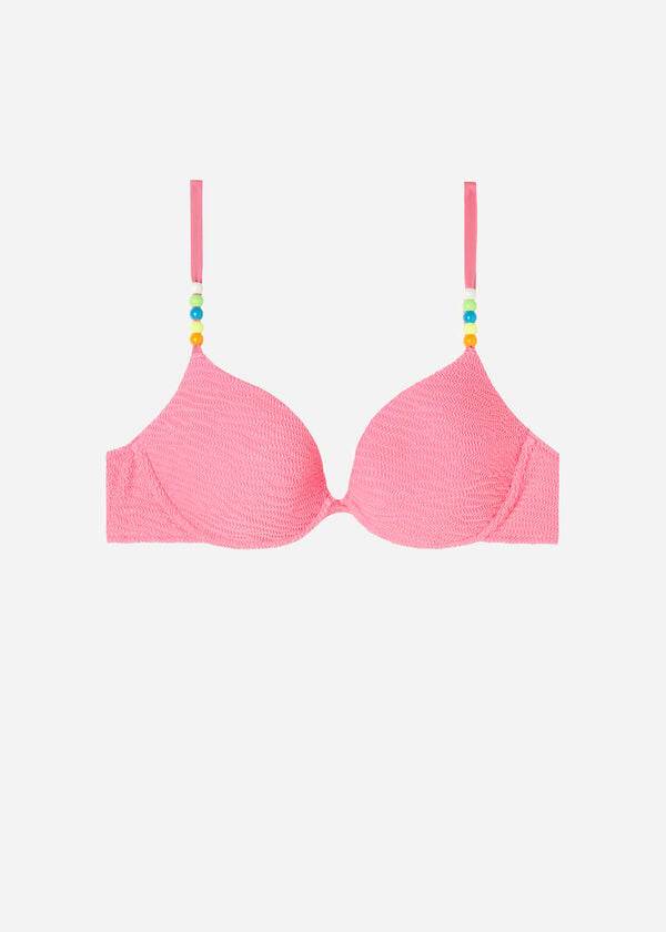 Tops De Biquíni Calzedonia Acolchoado Push-Up San Diego Feminino Rosa | PT2314SO