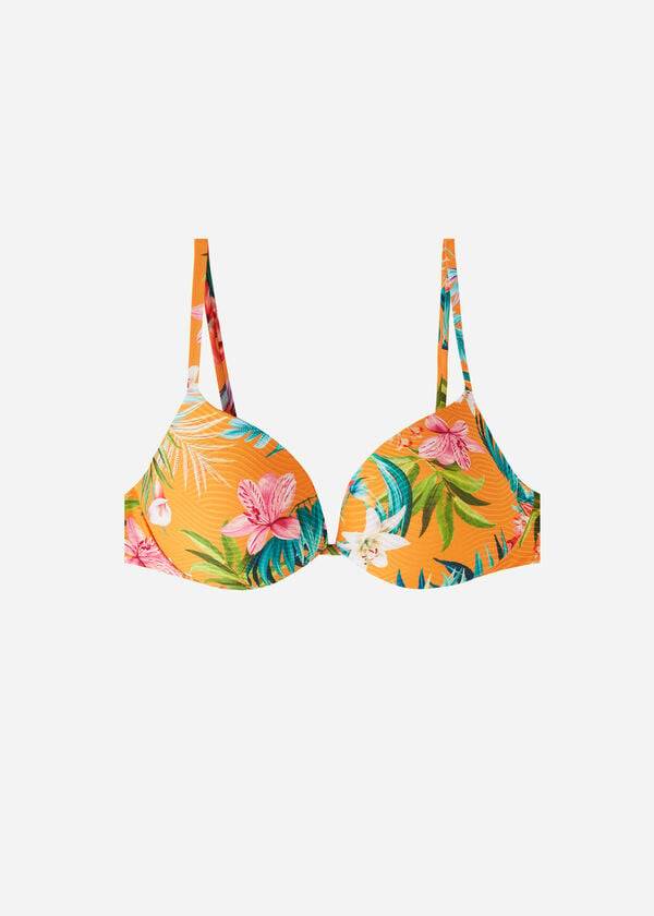 Tops De Biquíni Calzedonia Acolchoado Push-Up Rio Eco Feminino Laranja | PT2316PQ