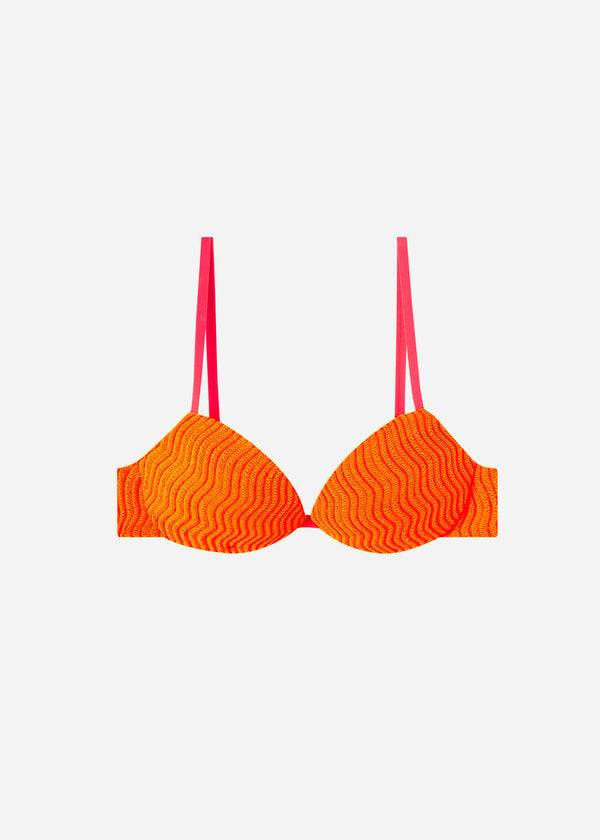 Tops De Biquíni Calzedonia Acolchoado Push-Up Mykonos Feminino Laranja | PT2323EX