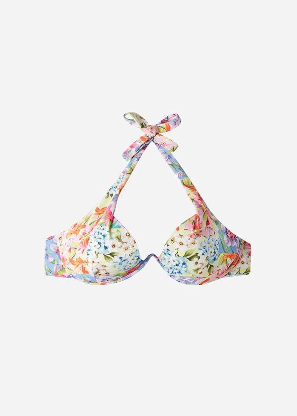 Tops De Biquíni Calzedonia Acolchoado Push-Up Minorca Eco Feminino Multicoloridas | PT2325QZ