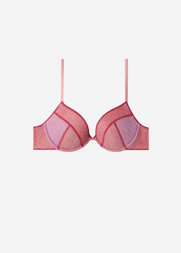 Tops De Biquíni Calzedonia Acolchoado Push-up Lisbona Feminino Rosa | PT2331XF