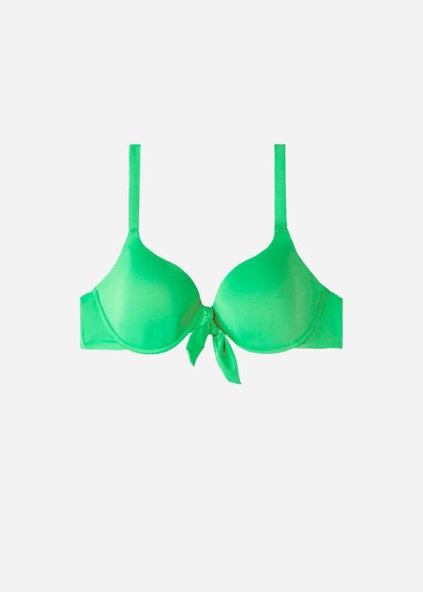 Tops De Biquíni Calzedonia Acolchoado Push-Up Indonesia Feminino Verdes | PT2338FM