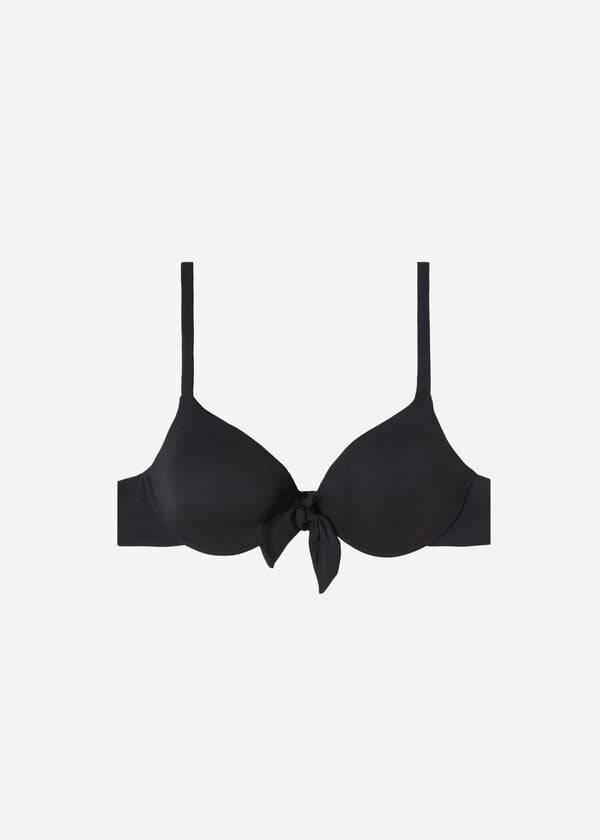 Tops De Biquíni Calzedonia Acolchoado Push-Up Indonesia Feminino Pretas | PT2339DN