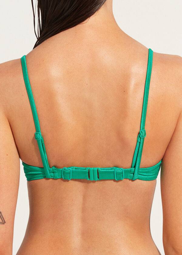 Tops De Biquíni Calzedonia Acolchoado Push-Up Cannes Feminino Verdes | PT2351QZ