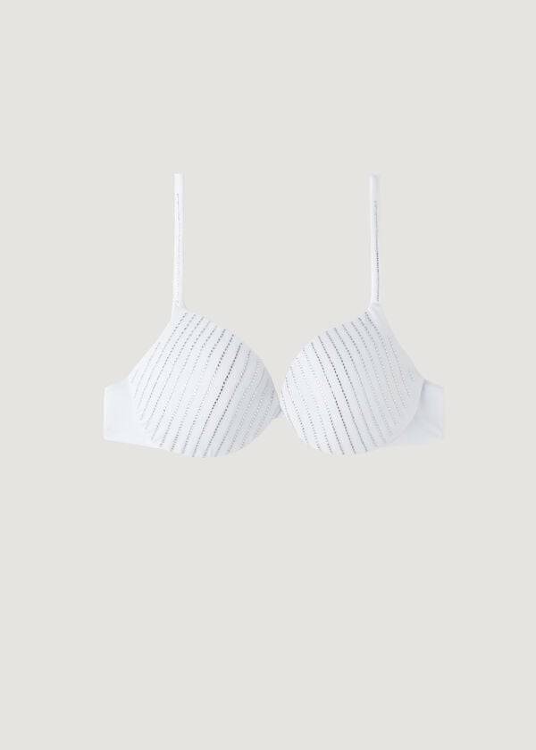 Tops De Biquíni Calzedonia Acolchoado Push Up Shanghai Feminino Branco | PT2356CE