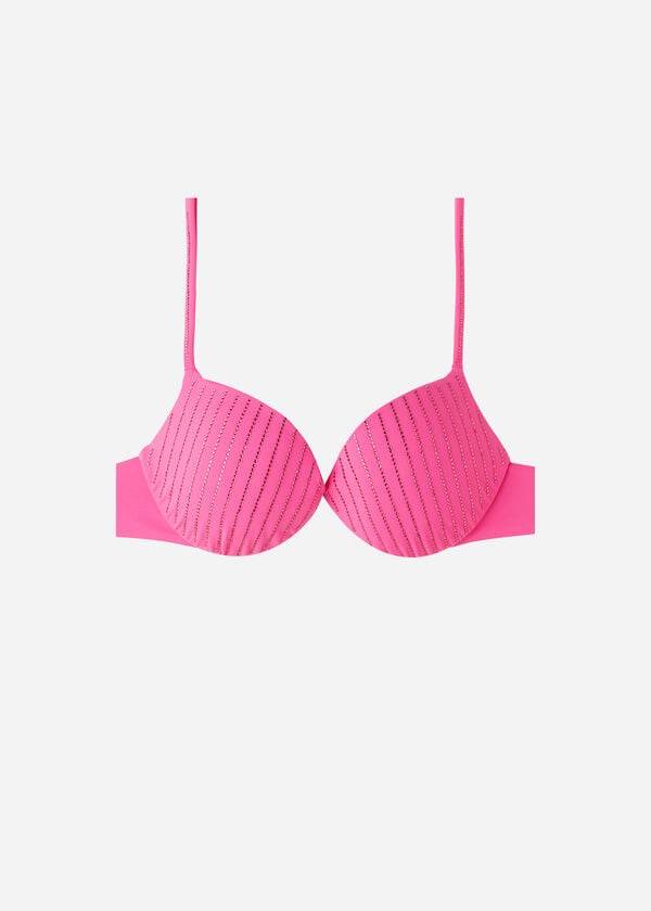 Tops De Biquíni Calzedonia Acolchoado Push Up Shanghai Feminino Rosa | PT2358ZG