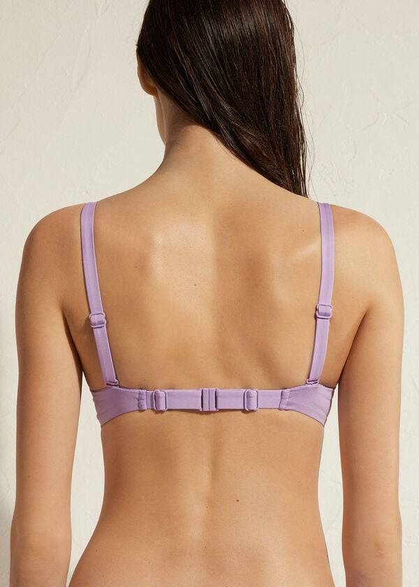 Tops De Biquíni Calzedonia Acolchoado Push Up Indonesia Eco Sexy Feminino Roxo | PT2361JJ