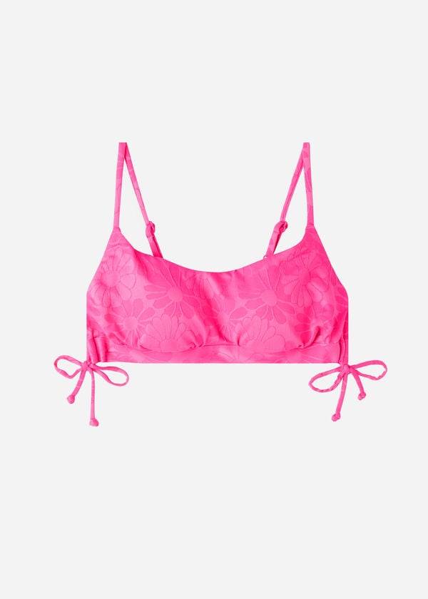 Tops De Biquíni Calzedonia Acolchoado Tank-Estilo Antibes Feminino Rosa | PT2308VD