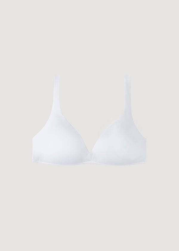 Tops De Biquíni Calzedonia Acolchoado Triangle Indonesia Eco Sexy Feminino Branco | PT2268OR