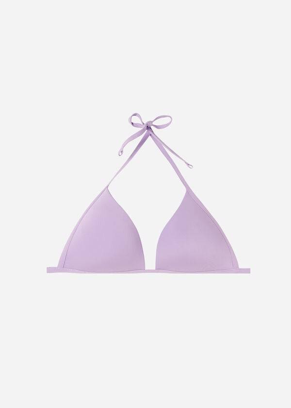 Tops De Biquíni Calzedonia Acolchoado Triangle Indonesia Eco rise Feminino Roxo | PT2273FM