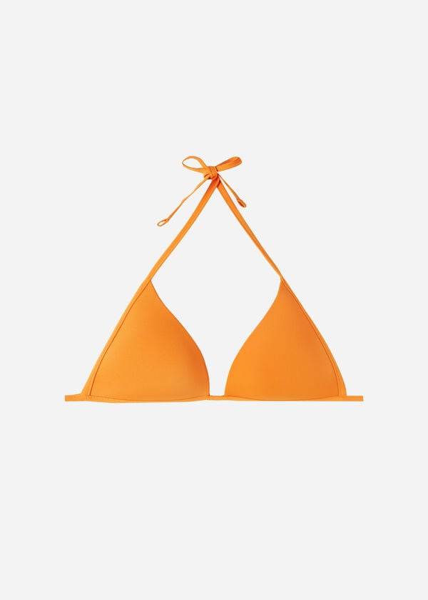 Tops De Biquíni Calzedonia Acolchoado Triangle Indonesia Eco rise Feminino Laranja | PT2274GL