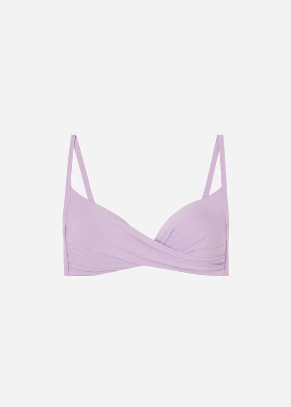 Tops De Biquíni Calzedonia Acolchoado Triangle Indonesia Eco Feminino Roxo | PT2282VD