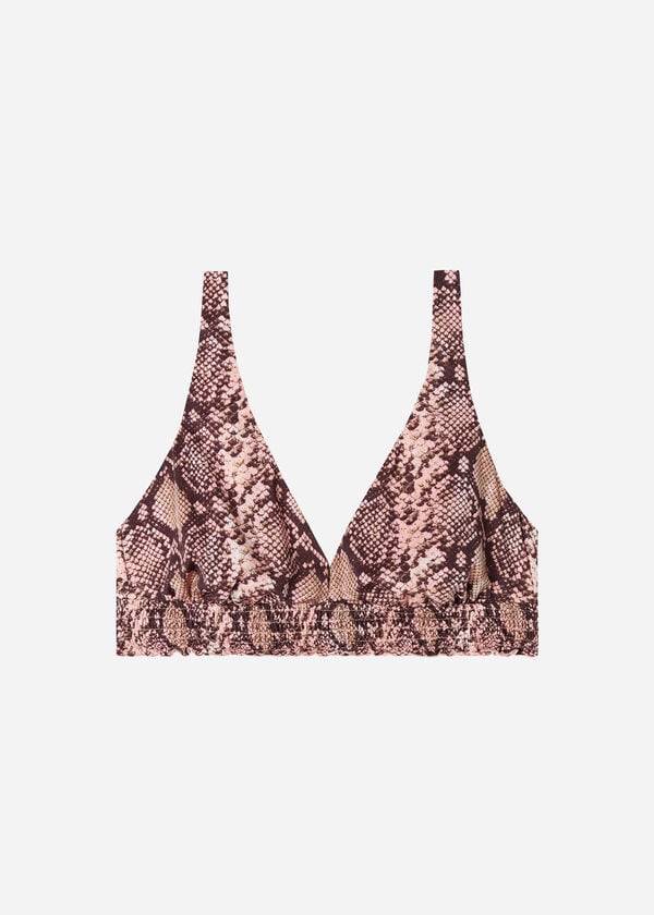 Tops De Biquíni Calzedonia Fixed Triangle Sidney Feminino Rosa | PT2476YU