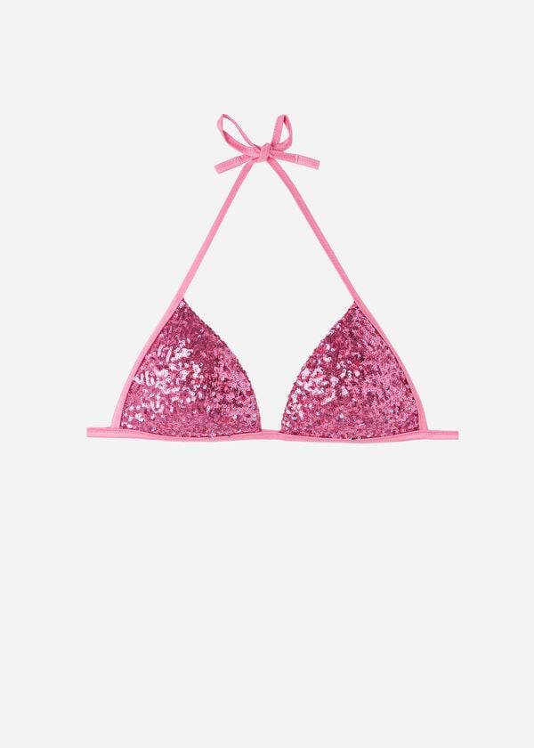 Tops De Biquíni Calzedonia Graduated Acolchoado Triangle Cannes Feminino Rosa | PT2457NB