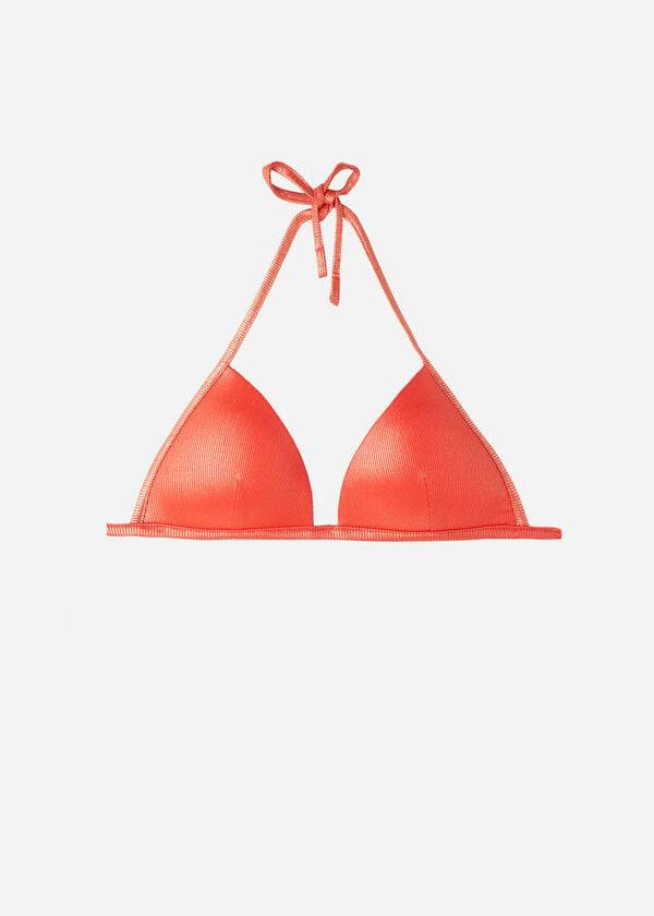 Tops De Biquíni Calzedonia Graduated Acolchoado Triangle Antigua Feminino Coral Laranja | PT2461XF