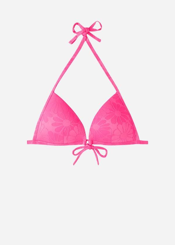 Tops De Biquíni Calzedonia Graduated Acolchoado Triangle Antibes Feminino Rosa | PT2463LH