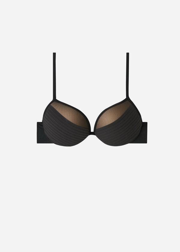 Tops De Biquíni Calzedonia Lightly Acolchoado Push-up Tokyo Feminino Pretas | PT2413JJ