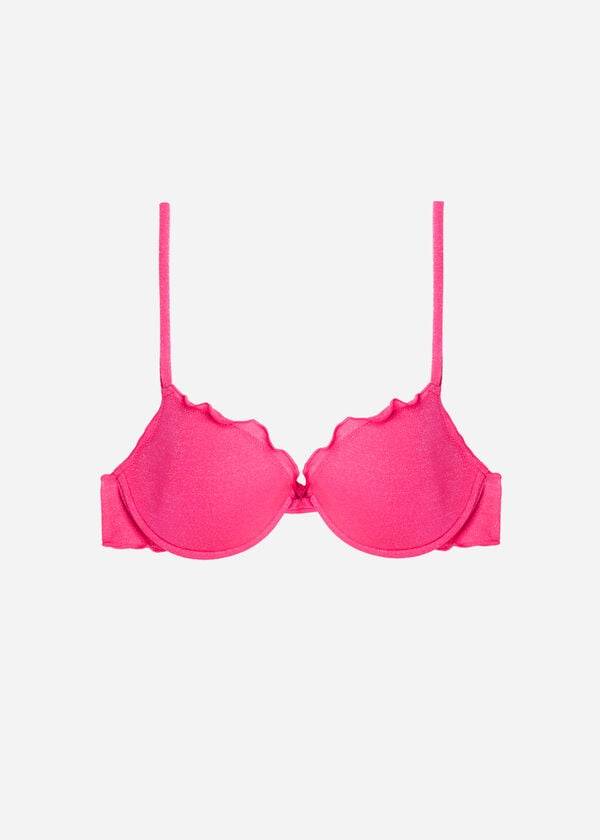 Tops De Biquíni Calzedonia Push Up Formentera Feminino Rosa | PT2250JJ