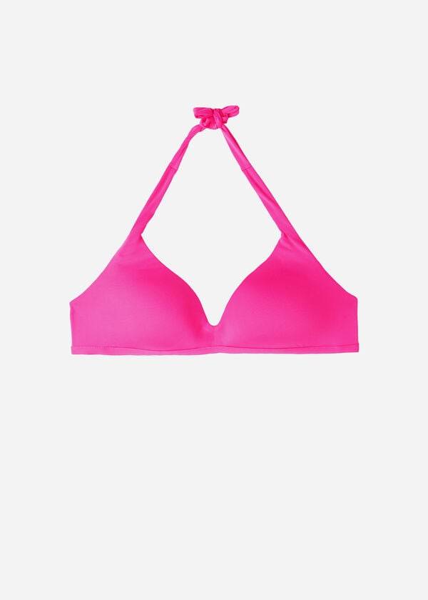 Tops De Biquíni Calzedonia Soft Acolchoado Triangle Indonesia Feminino Rosa | PT2225KI