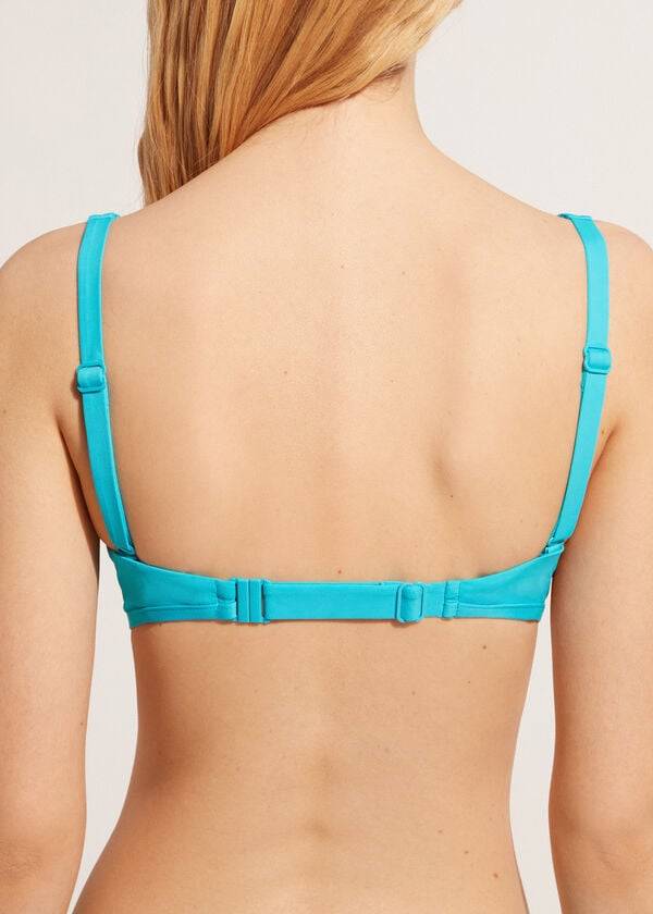 Tops De Biquíni Calzedonia Tank-Estilo Indonesia Feminino Turquesa Verdes | PT2182QZ