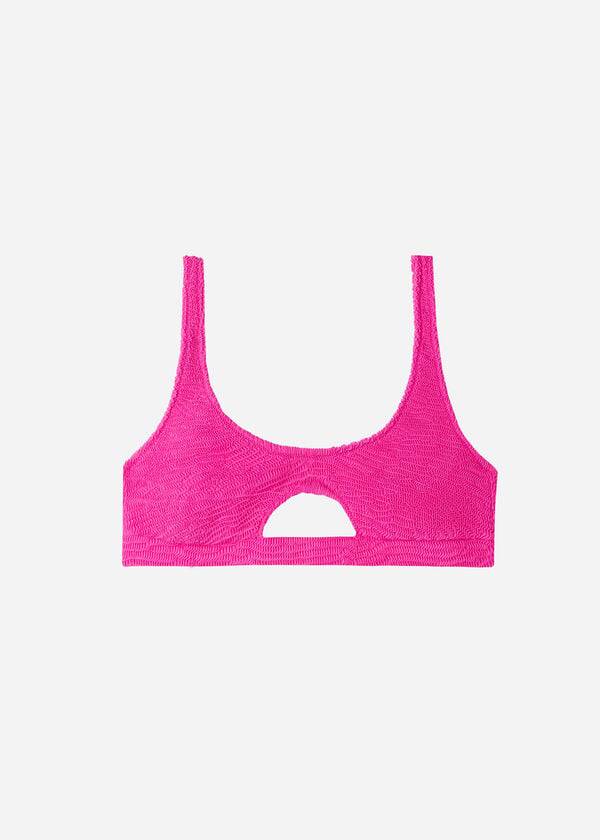 Tops De Biquíni Calzedonia Tank-style Cut Out Miami Feminino Rosa | PT2185RW