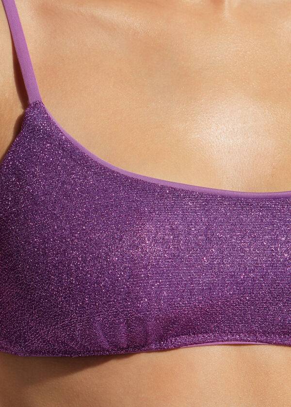 Tops De Biquíni Calzedonia Tank-style Las Vegas Feminino Roxo | PT2180NB