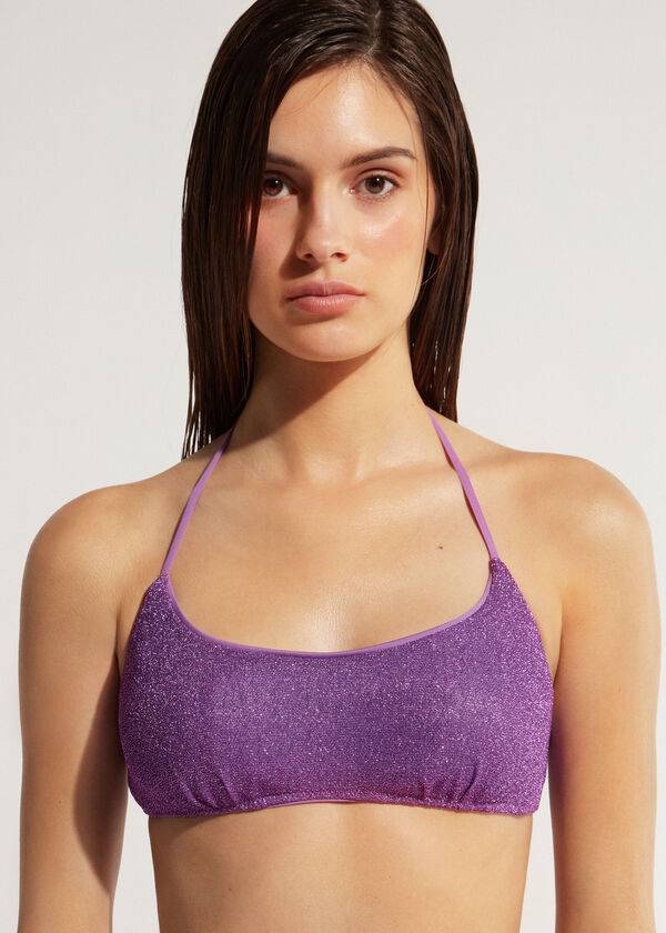 Tops De Biquíni Calzedonia Tank-style Las Vegas Feminino Roxo | PT2180NB