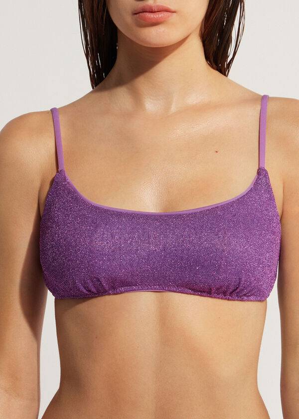 Tops De Biquíni Calzedonia Tank-style Las Vegas Feminino Roxo | PT2180NB