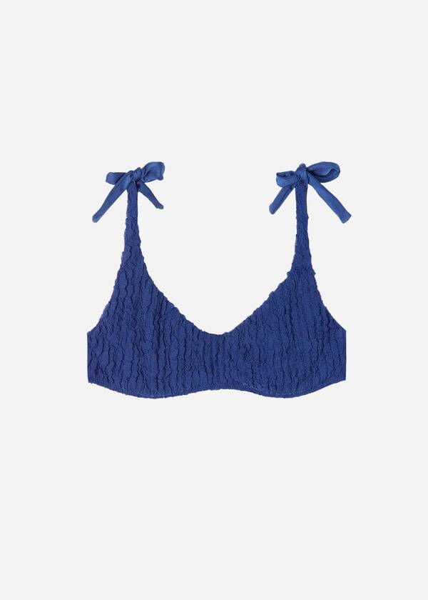 Tops De Biquíni Calzedonia Tank-style Marrakech Feminino Azul Marinho | PT2178VD