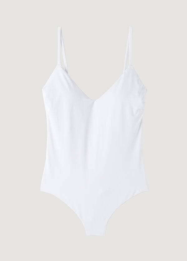 Trajes De Banho Calzedonia Acolchoado One-Piece Indonesia Feminino Branco | PT2010AP